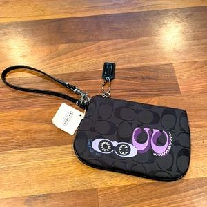 Coach Wristlet - Black and Purple - New with Tags
